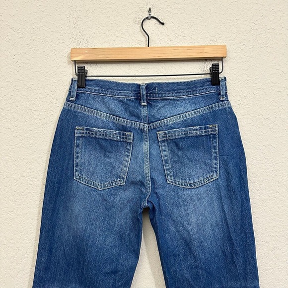 FREE PEOPLE WE THE FREE Maggie Mid-Rise Straight Leg Jeans Sequoia Blue - Picture 7 of 13